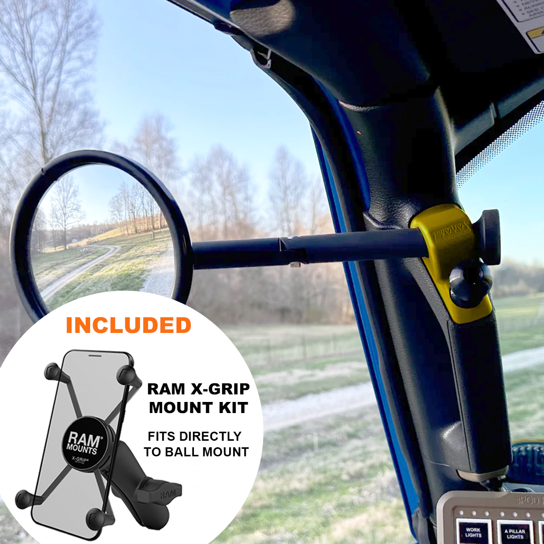 **2024** Gladiator / JT A-Pillar Side Jeep Mirrors with Base Mount Driver AND Passenger