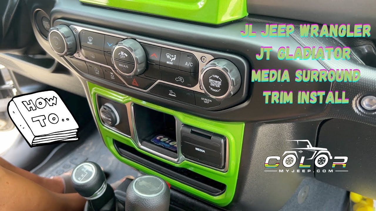 Jeep Wrangler JL JT Gladiator Media Surround Accent Trim cover Installation