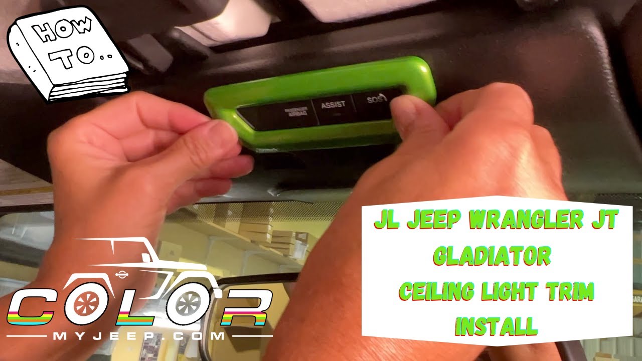 Jeep wrangler JL gladiator ceiling light trim cover nstallation