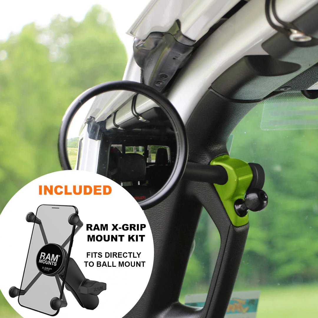 **2024** Gladiator / JT A-Pillar Side Jeep Mirrors with Base Mount Driver AND Passenger