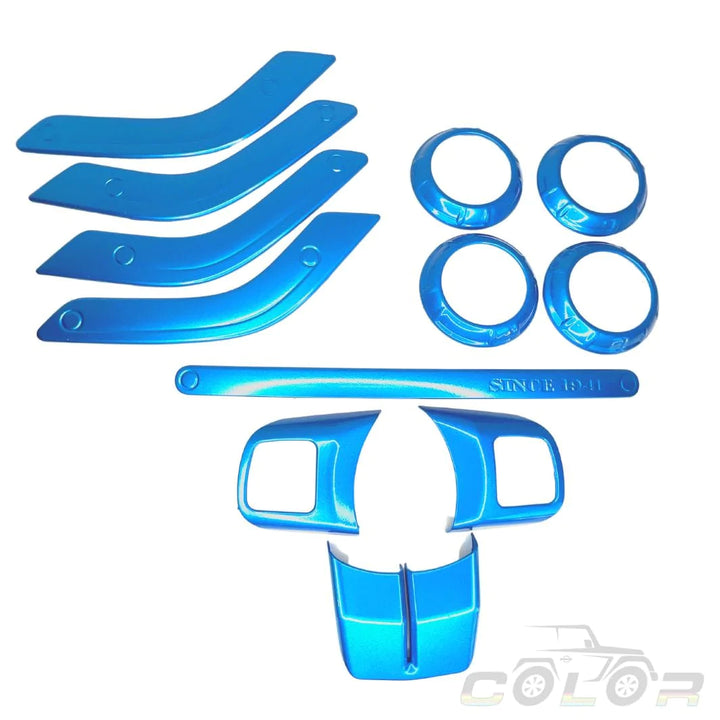 CMJ Interior Trim Dash, Door and Steering Wheel Interior Bezel Accent Trim 12 Piece Set