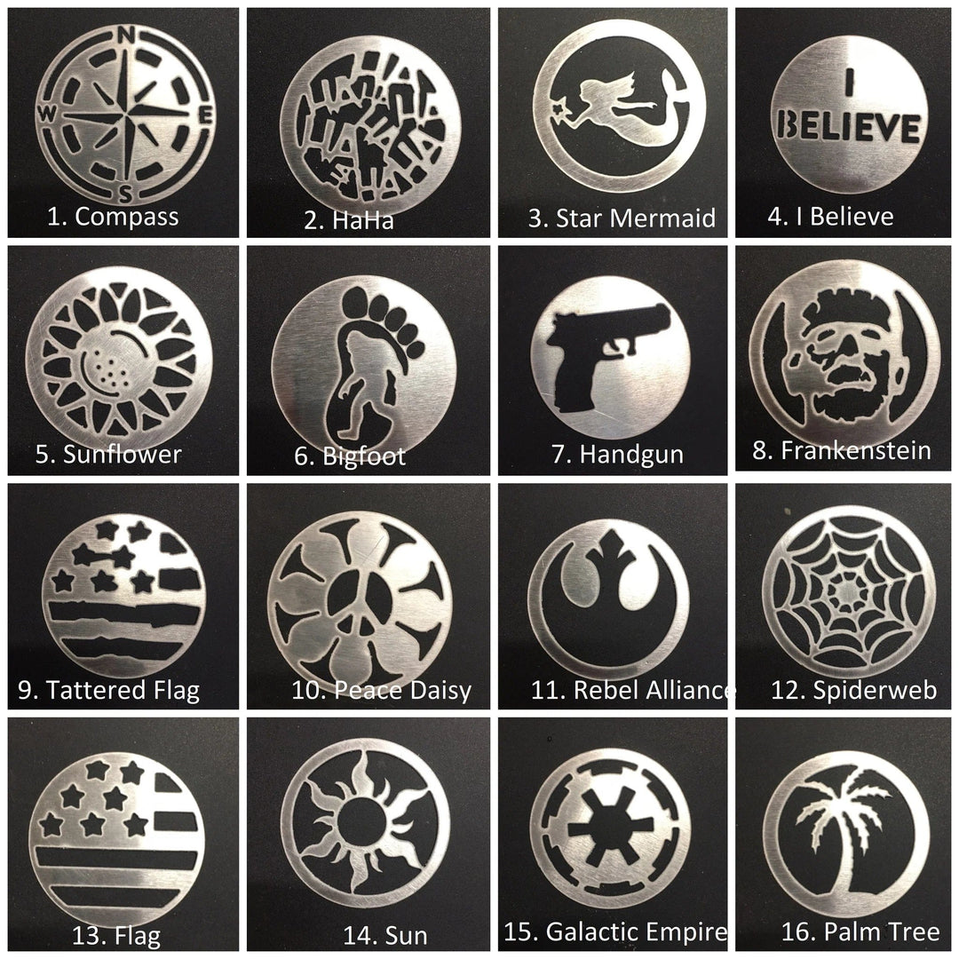 CMJ Interior Trim JK,JKU, JL, JLU, Sahara, Rubicon, Jeep Wrangler, JT Gladiator Interior Air Vent Custom Emblem Design Accent Trim