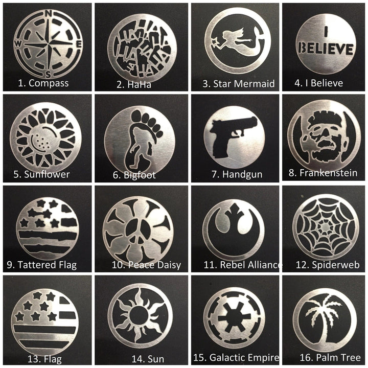 CMJ Interior Trim JK,JKU, JL, JLU, Sahara, Rubicon, Jeep Wrangler, JT Gladiator Interior Air Vent Custom Emblem Design Accent Trim