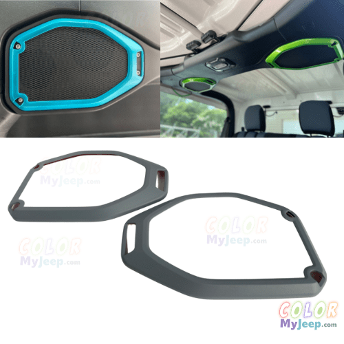 CMJ Interior Trim JL, JLU, Sahara, Rubicon, Jeep Wrangler, JT Gladiator Interior Roof Speaker Bezel Accent Cover Trim