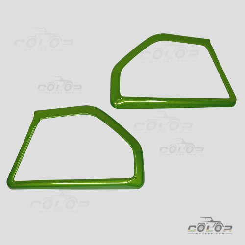Jeep Trim Interior Trim GREEN Green With Envy Mojito Green PGE JL, JLU, Sahara, Rubicon, Jeep Wrangler, JT Gladiator Interior Pillar Speaker Bezel Accent Trim 2 PCS Set