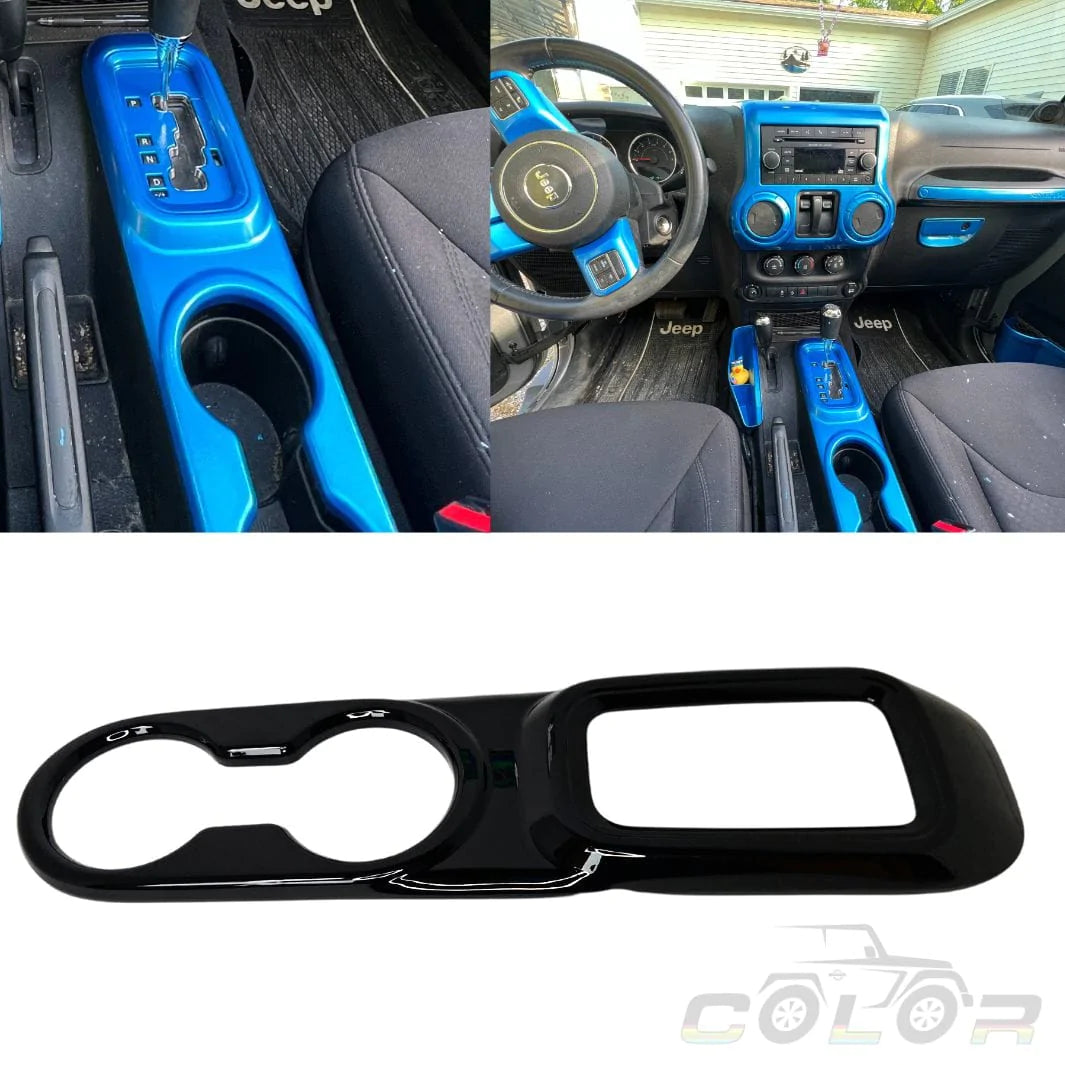 Jeep Trim Interior Trim JK Gear Shift Cup Holder Interior Bezel Accent Trim