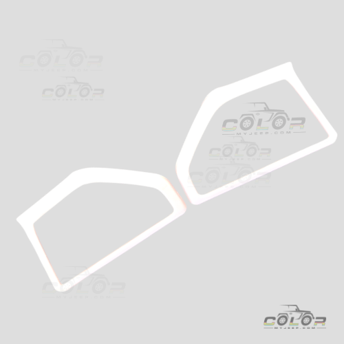 Jeep Trim Interior Trim WHITE Bright White PW7 JL, JLU, Sahara, Rubicon, Jeep Wrangler, JT Gladiator Interior Pillar Speaker Bezel Accent Trim 2 PCS Set